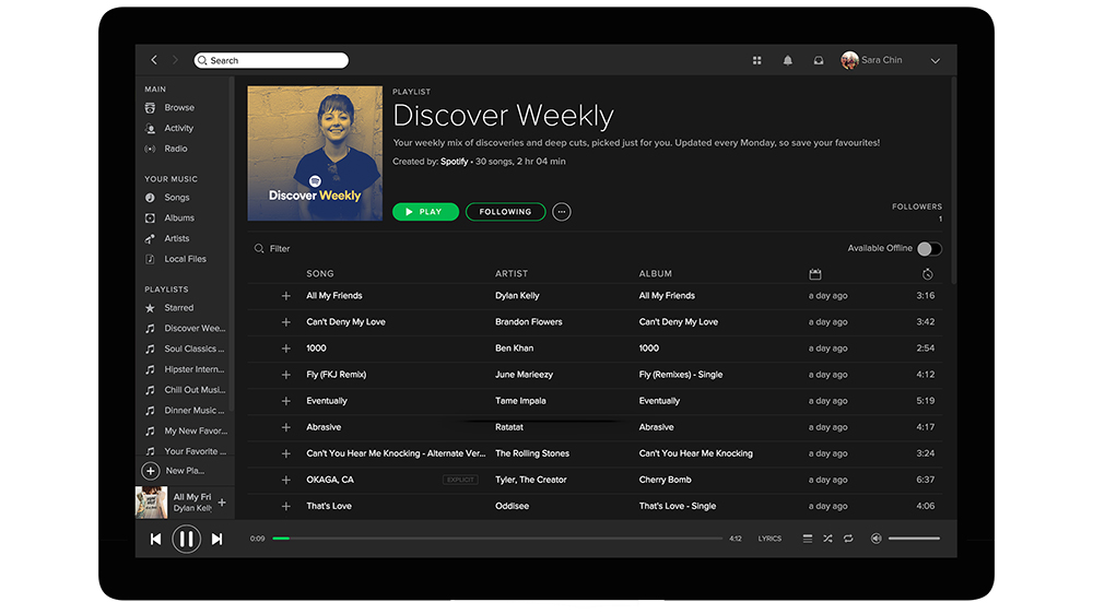 Spotify playlist recovery